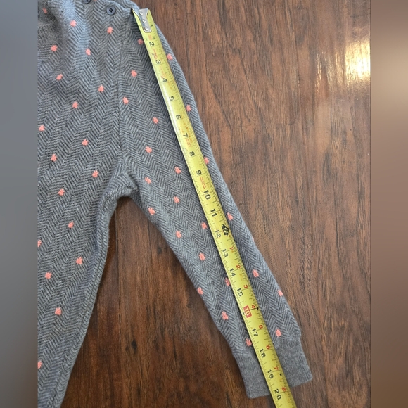 J. Crew Italian Cashmere Knit Crewneck Gray Pink Pointelle Dot Chevron Sweater - Picture 8 of 10